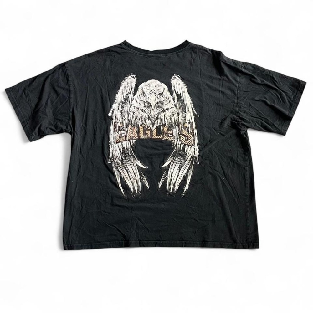 SHEIN Eagles Graphic T Shirt Black Y2K Grunge Streetwear Men's Medium - Picture 4 of 5